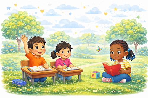 Learning in the sunny park