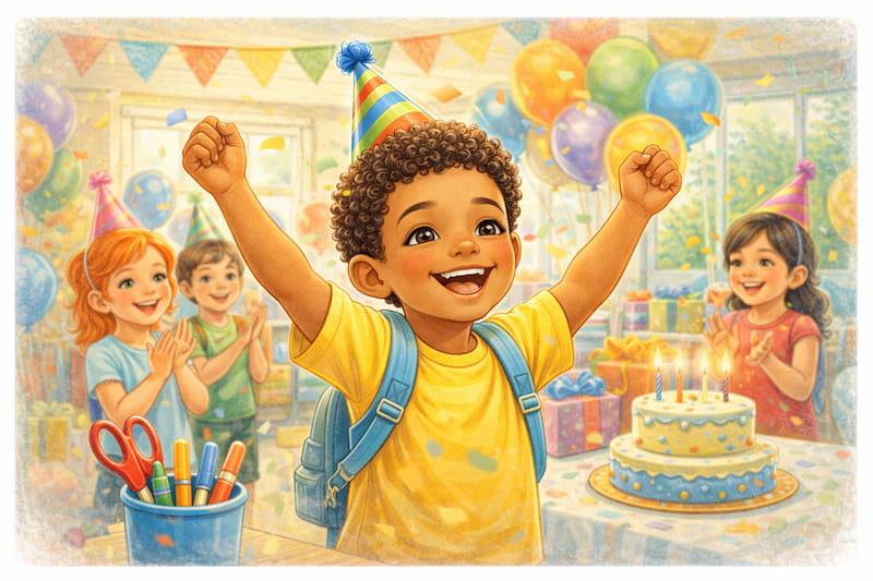 Birthday joy and celebration time