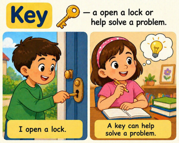 Key — a open a lock or help solve a problem