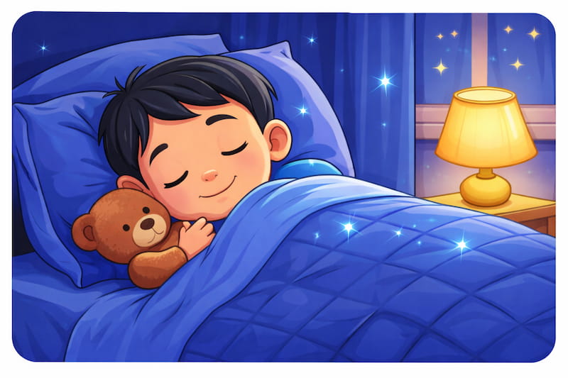 Peaceful sleep under a starlit sky