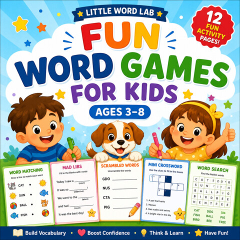 Fun Word Games for Kids ebook cover by Little Word Lab