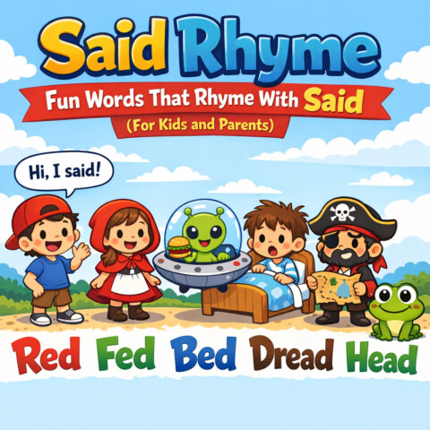 Said Rhyme: Fun Words That Rhyme With Said (For Kids and Parents)