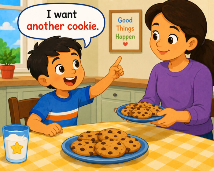 Cookie request in the kitchen