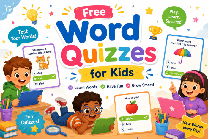 Fun word quizzes for kids