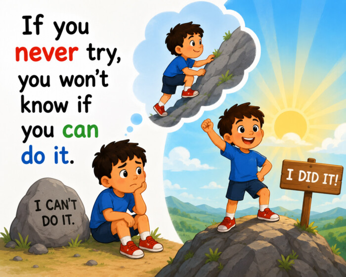 If you never try, you won't know if you can do it.