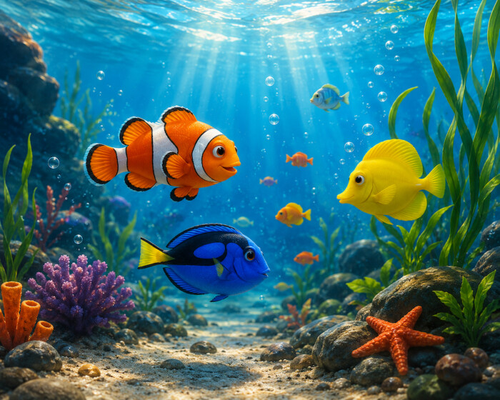 Fish live in the water